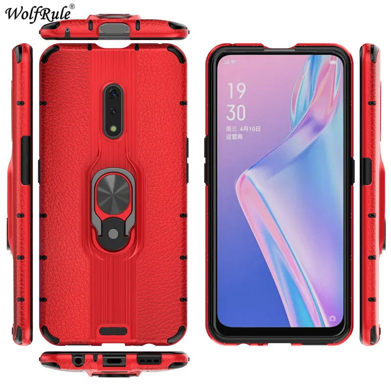 For OPPO Realme X Case K3 Phone Bumper Ring Bracket Armor Protective Back Cover |