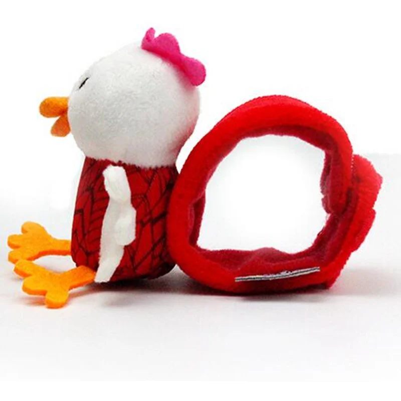 Cartoon Animal Baby Rattles Baby Toy Wrist Strap Children Infant Soft Handbells Plush Toy 0-12 Months