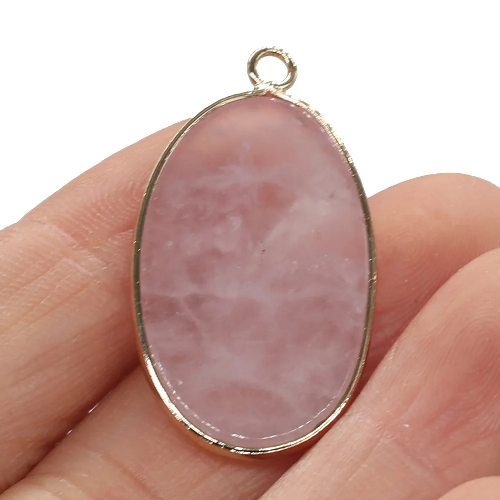 Natural Stone Rose Quartzs Pendant Various Shapes Exquisite Charms for Jewelry Making DIY Earring Necklace Accessories | Украшения и