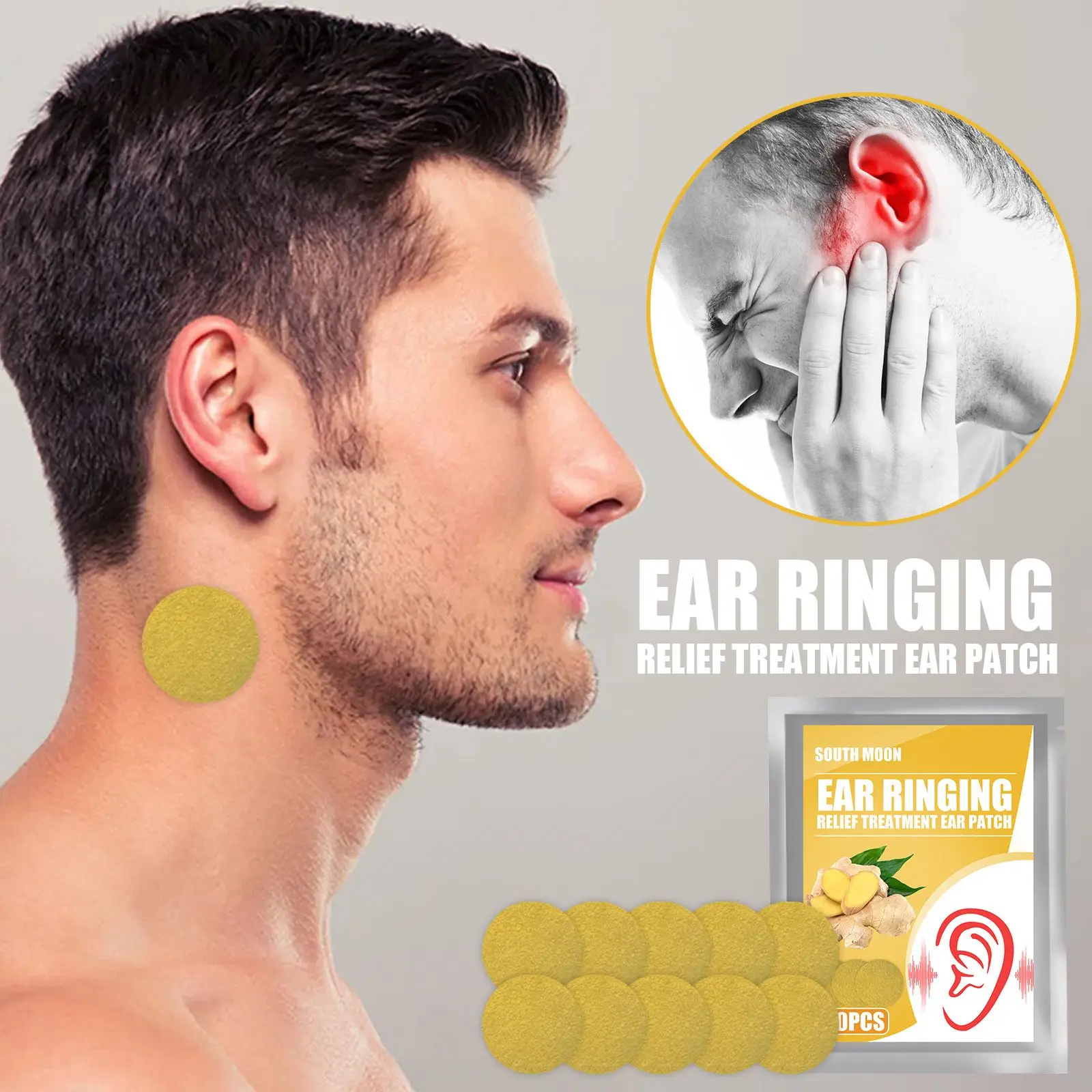 

10pcs Tinnitus Treatment Patch For Ear Pain Protect Hearing Loss Sticker Natural Herbal Extract Medical Plaster Health Care