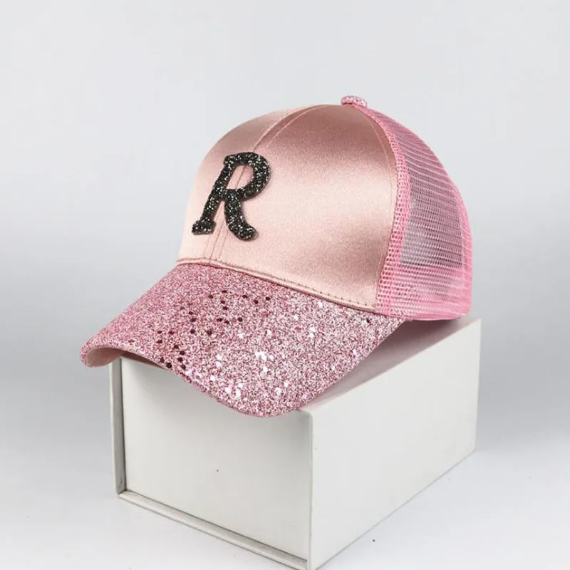 Calymel Повседневная бейсбольная кепка с буквенным принтом хвостик Женская