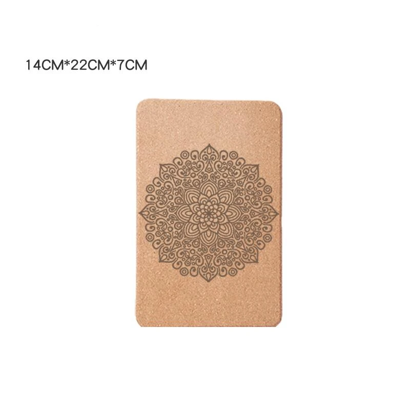 Высокая плотность натуральный пробковый кирпич для йоги текстура фитнеса