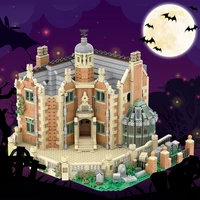 moc rural haunted house castle bricks collection haunted ghost castle fit idea model streetview building blocks bricks kid gift