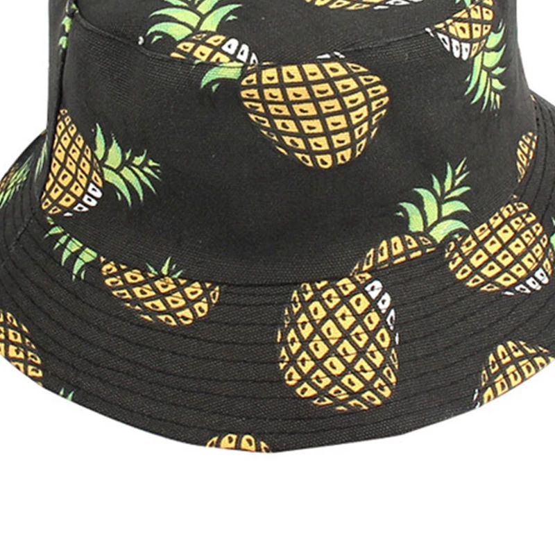 Панама с белым ананасом Женская шляпа от солнца принтом для активного отдыха