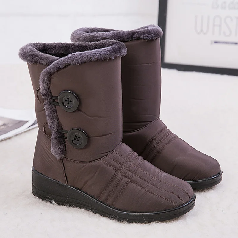 Зимние сапоги Плюшевые Теплые женские женская зимняя обувь водонепроницаемая