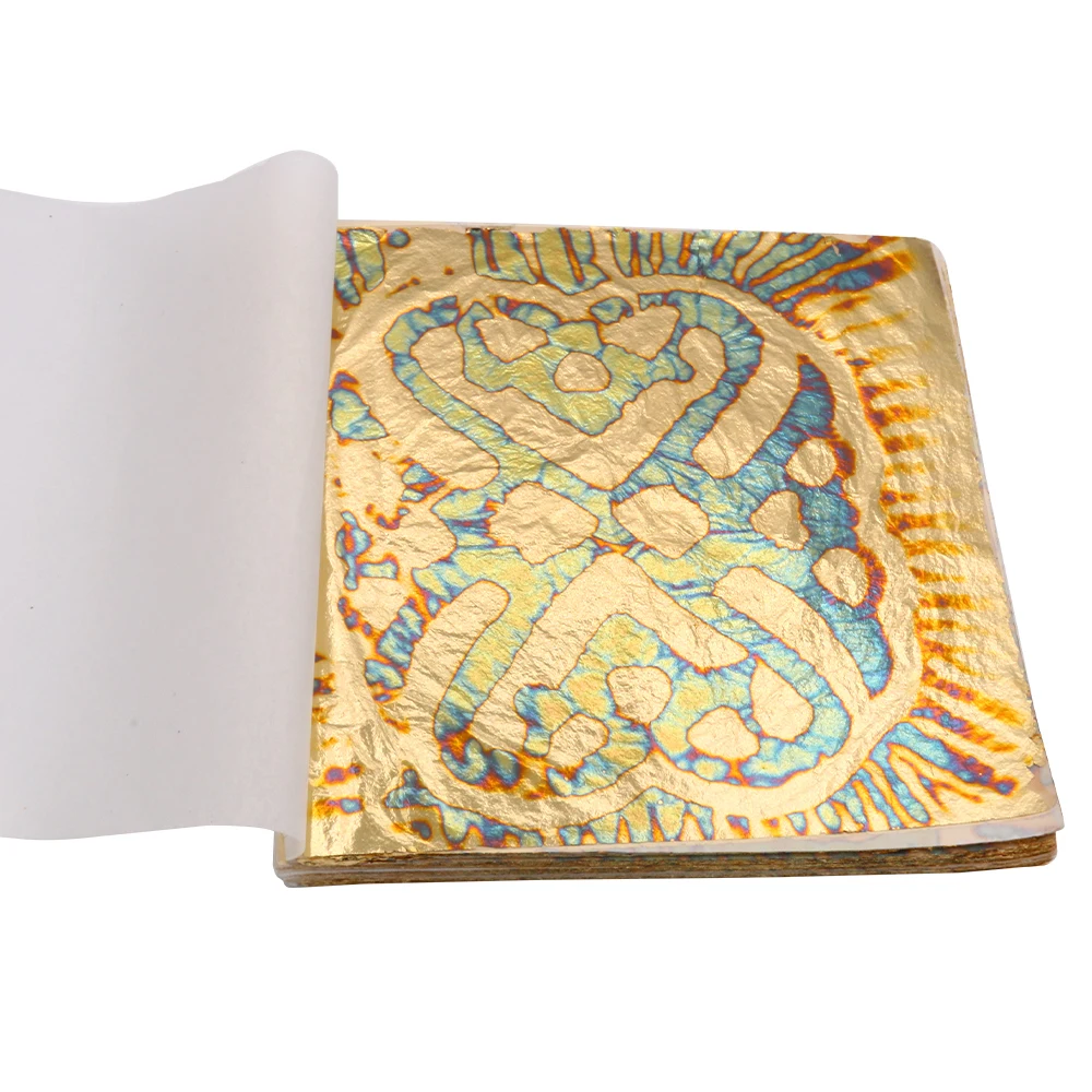 Фольга из искусственной золотой фольги разноцветная фольга с золотыми листьями