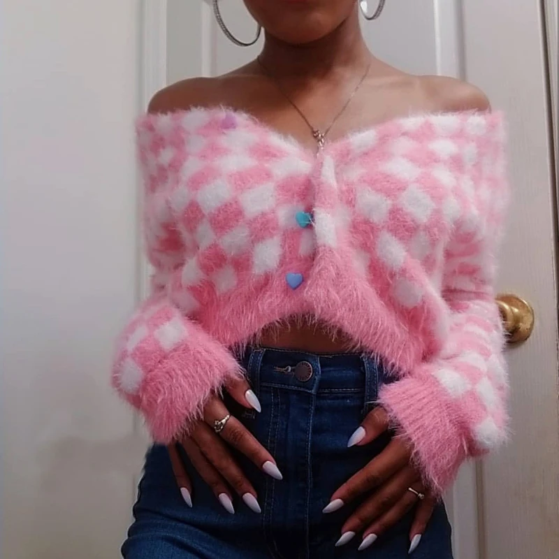 2019 сексуальный укороченный свитер кардиган женский осень зима длинный рукав