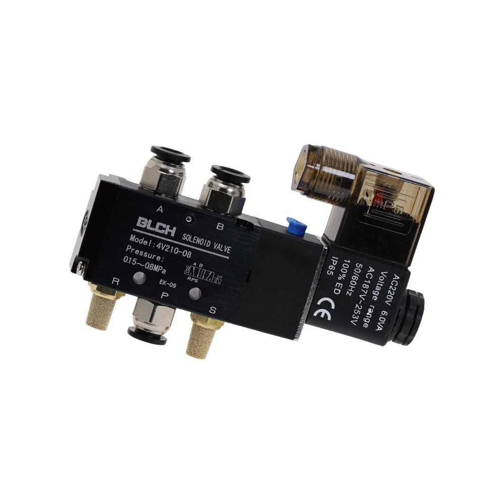 4V210-08 Пневматический Соленоидный клапан 1/4 'ɵ способов 2 положения DC12V DC24V AC110V