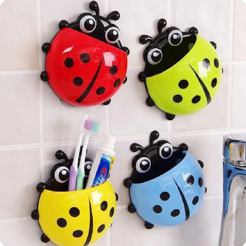 

Plastic Rubber Toothbrush Holders Suction Ladybird Toothpaste Wall Sucker Ideal For Placing In The Family Bathroom Toothbrus