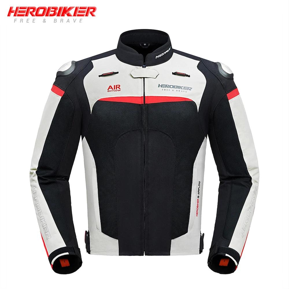 

Новая мотоциклетная куртка HEROBIKER, защитное снаряжение, Мужская мотоциклетная куртка для мотокросса, куртка для гонок по бездорожью, сетчата...