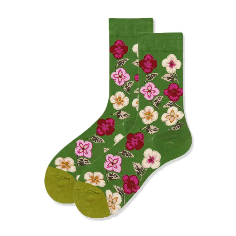 Новые спортивные носки с принтом для мужчин и женщин зеленые европейские