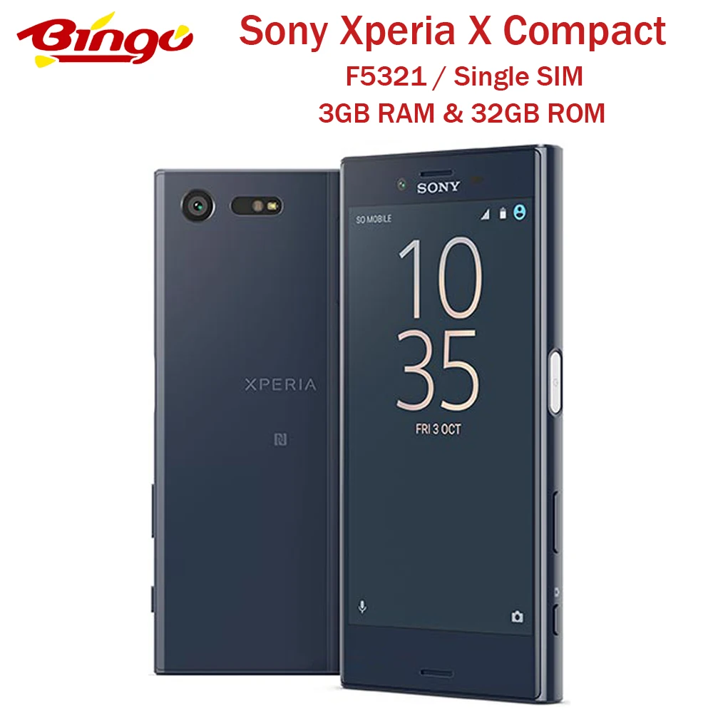 Оригинальный Смартфон Sony Xperia X Compact F5321 с одной SIM картой 4 6 дюйма Android мобильный
