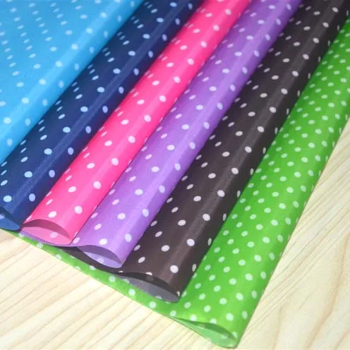 190T полиэстер тафта с полиуретановым покрытием в горошек водонепроницаемая ткань