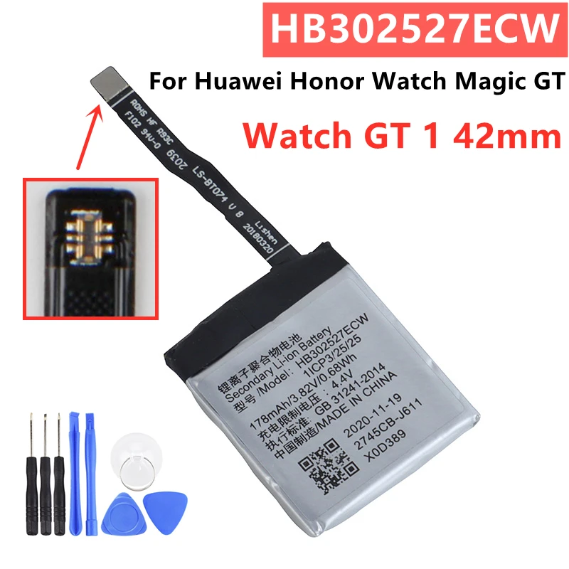 Аккумулятор HB302527ECW для Huawei Honor Watch Magic GT 178 мАч 1 GT1 42 мм сменный аккумулятор +