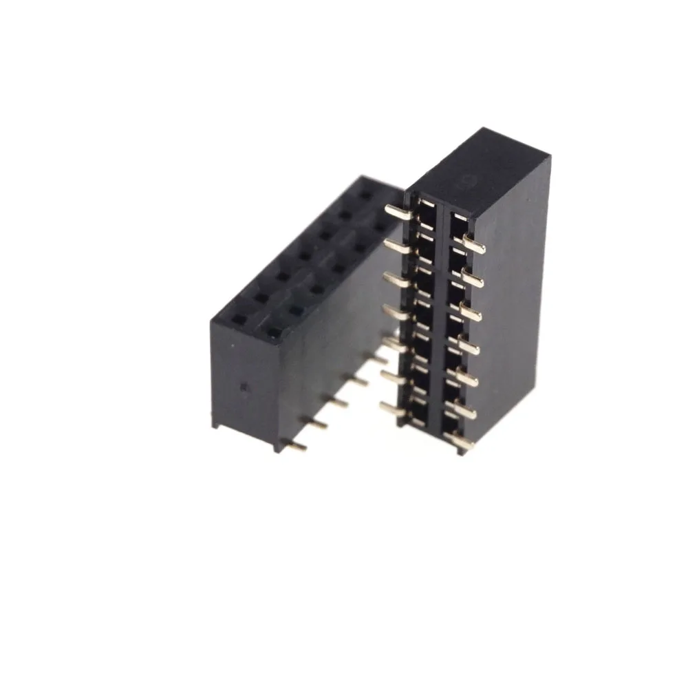 500pcs 2.54mm 2x7 14P Female Header Dual Row Pin SMT Plastic height 8.5mm PCB Socket Headers | Обустройство дома