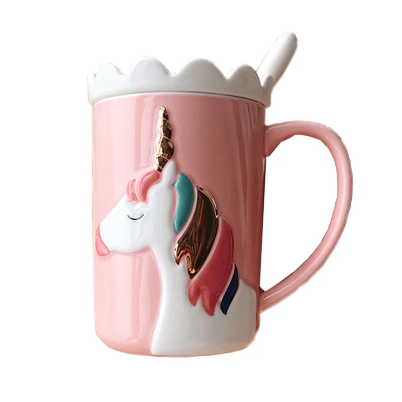 Розовая кружка дорожная чашка оборудование милая молочная мультяшная