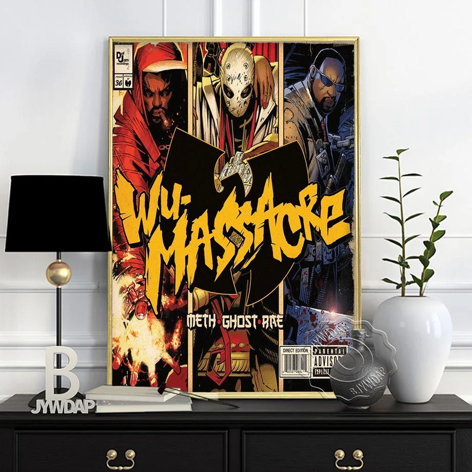 

WU-TANG CLAN Chambers Rap Music Star Art Posters And Prints Wall Decor Pictures Canvas Painting for Bedroom Home Decor Quadro