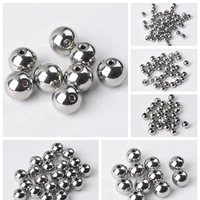 silver color round solid stainless steel metal 4mm 5mm 6mm 8mm 10mm 12mm loose spacer crafts beads for jewelry making diy