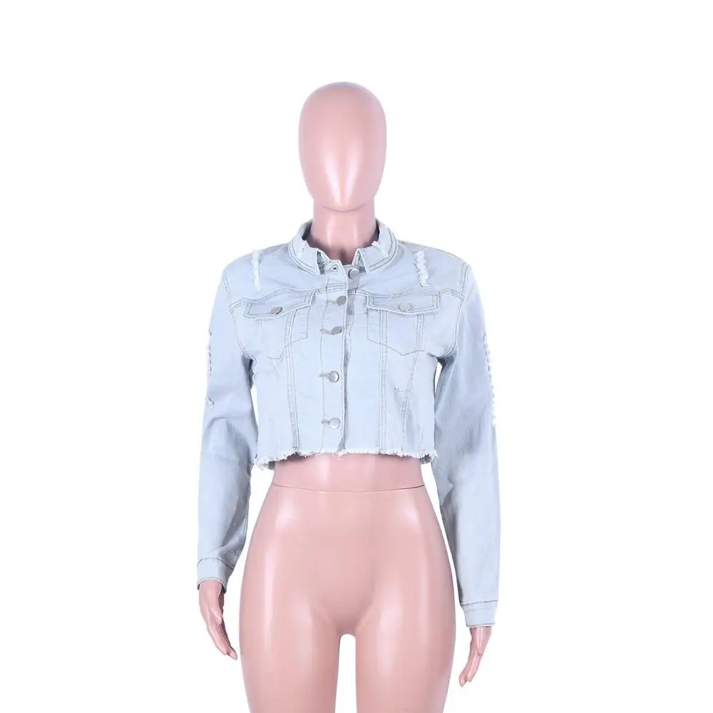 Adogirl винтажная однобортная женская джинсовая куртка с отложным воротником