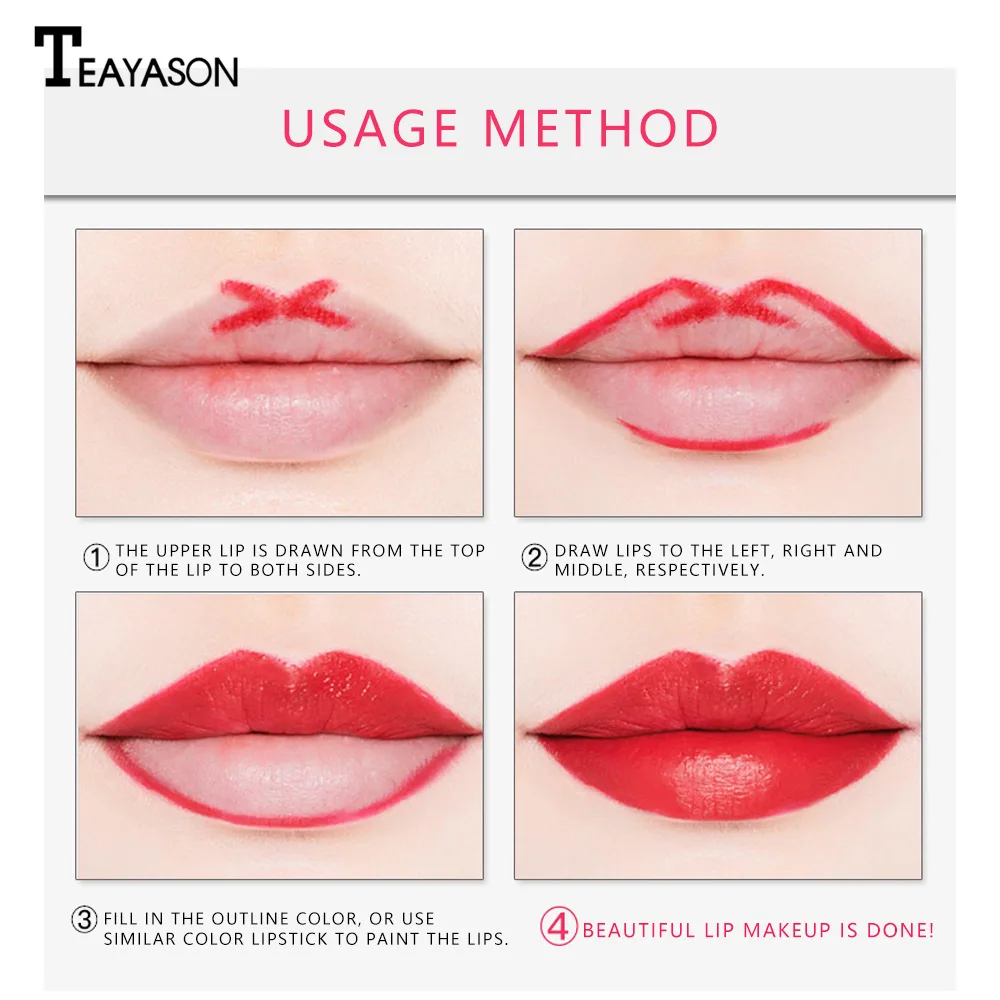 Двухсторонняя Помада карандаш 2 в 1 увлажняющая бархатная матовая подводка для