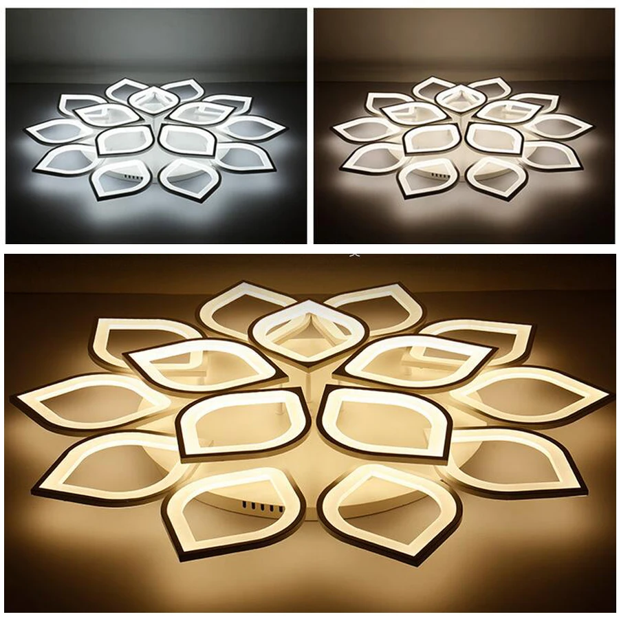 

New modern led ceiling lights for living room kitchen bedroom kids' room dimmable lamp art deco fixture with remote control