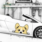EARLFAMILY 43 см x 25,5 см наклейка на кузов автомобиля для Pembroke Welsh Corgi мультфильм аниме Наклейка Водонепроницаемый солнцезащитный Винил DIY Fine Decal