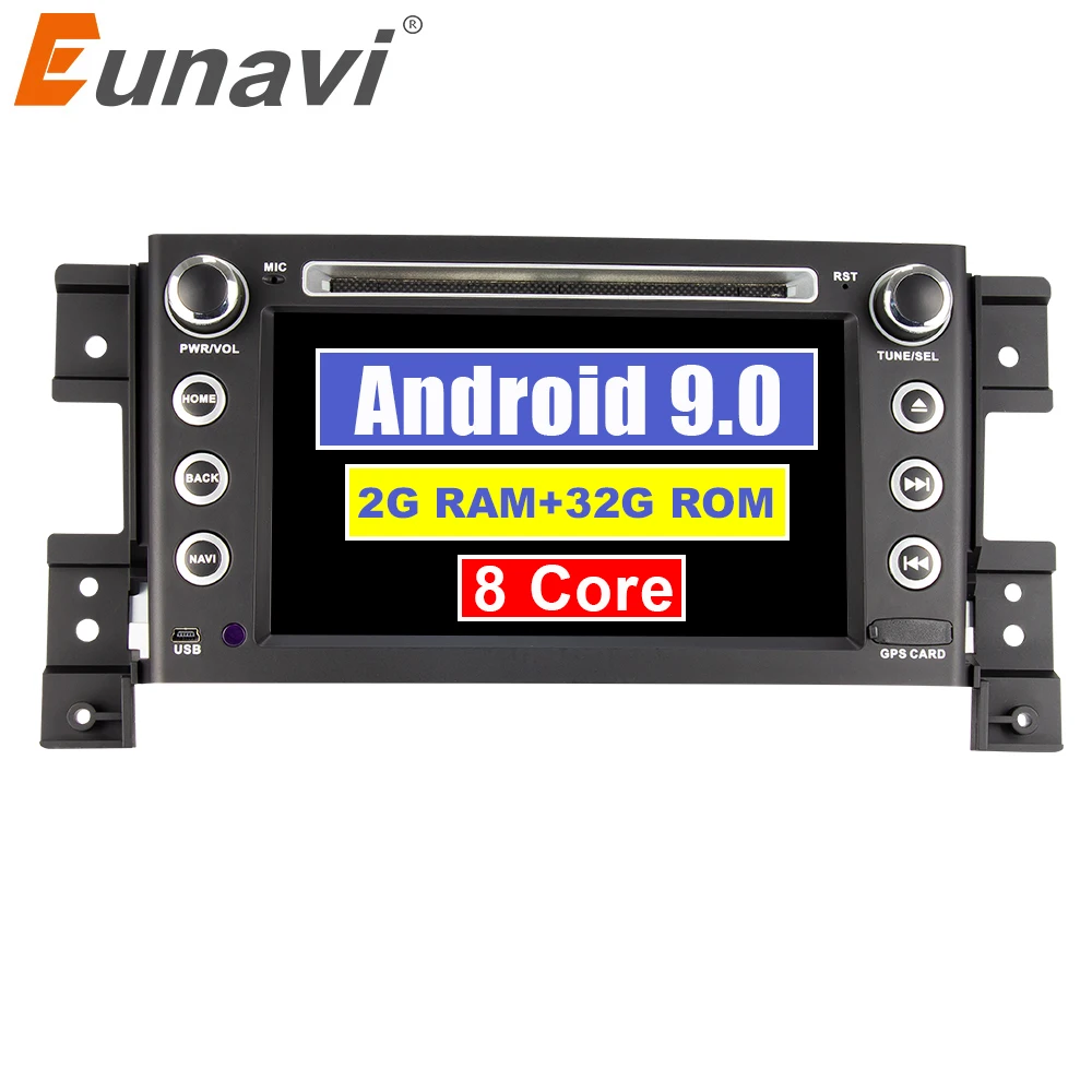 Eunavi IPS Android 9 0 автомобильный dvd для Suzuki Grand Vitara 2005 2012 мультимедиа головное