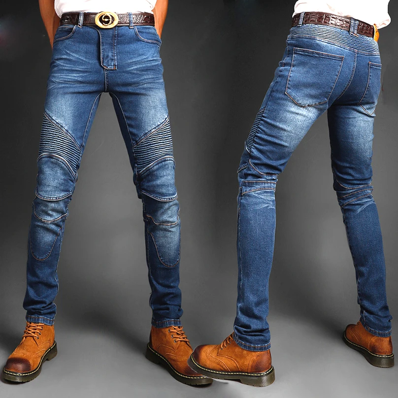 Мужские джинсы из джинсовой ткани штаны для отдыха и езды на Локомотиве