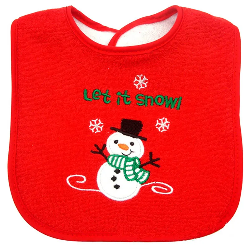 

Cotton Baby Bibs Newborn Infant Santa Claus Bavoir Toddler Burp Cloths Saliva Bear Towel Embroidered Babero Christmas Gift