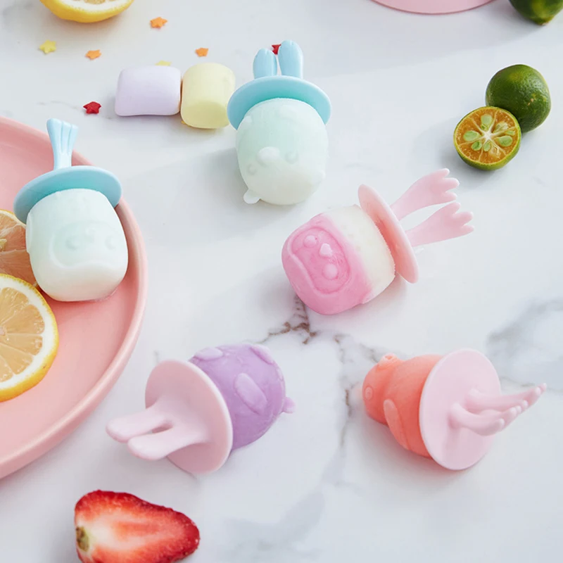 

Silicone Mini Ice Pops Mold Kitchen Tools Ice Cream Ball Molds Reusable Popsicle Maker DIY Ice Cream Popsicle Mold 6 Cell