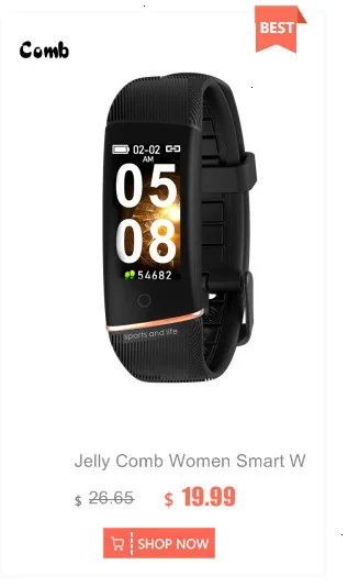 Jelly Comb H8 Фитнес Смарт-Браслет Водонепроницаемый мониторинг сердечного ритма Смарт-браслеты для iOS Android умный браслет для женщин подарок