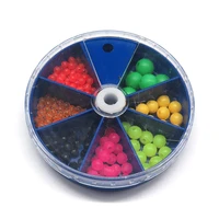 minfishing 170220 pcsbox colorful hard plastic fishing beads float space beans line lure accessories