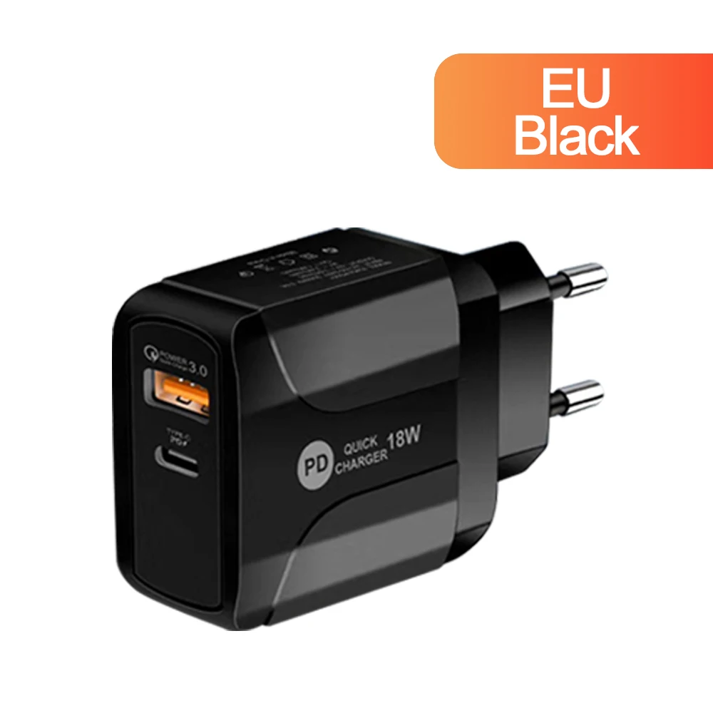 Зарядное устройство CDEN PD 18 Вт двойной USB быстрая зарядка 3 0 зарядное для iPhone Samsung