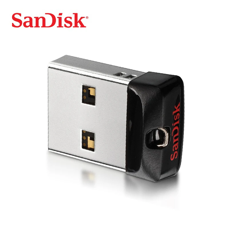 SanDisk Fit CZ33 супер мини USB флеш-накопитель 64 ГБ USB 2,0 флеш-накопитель 32 Гб карта памяти s 16 Гб U дисковый накопитель