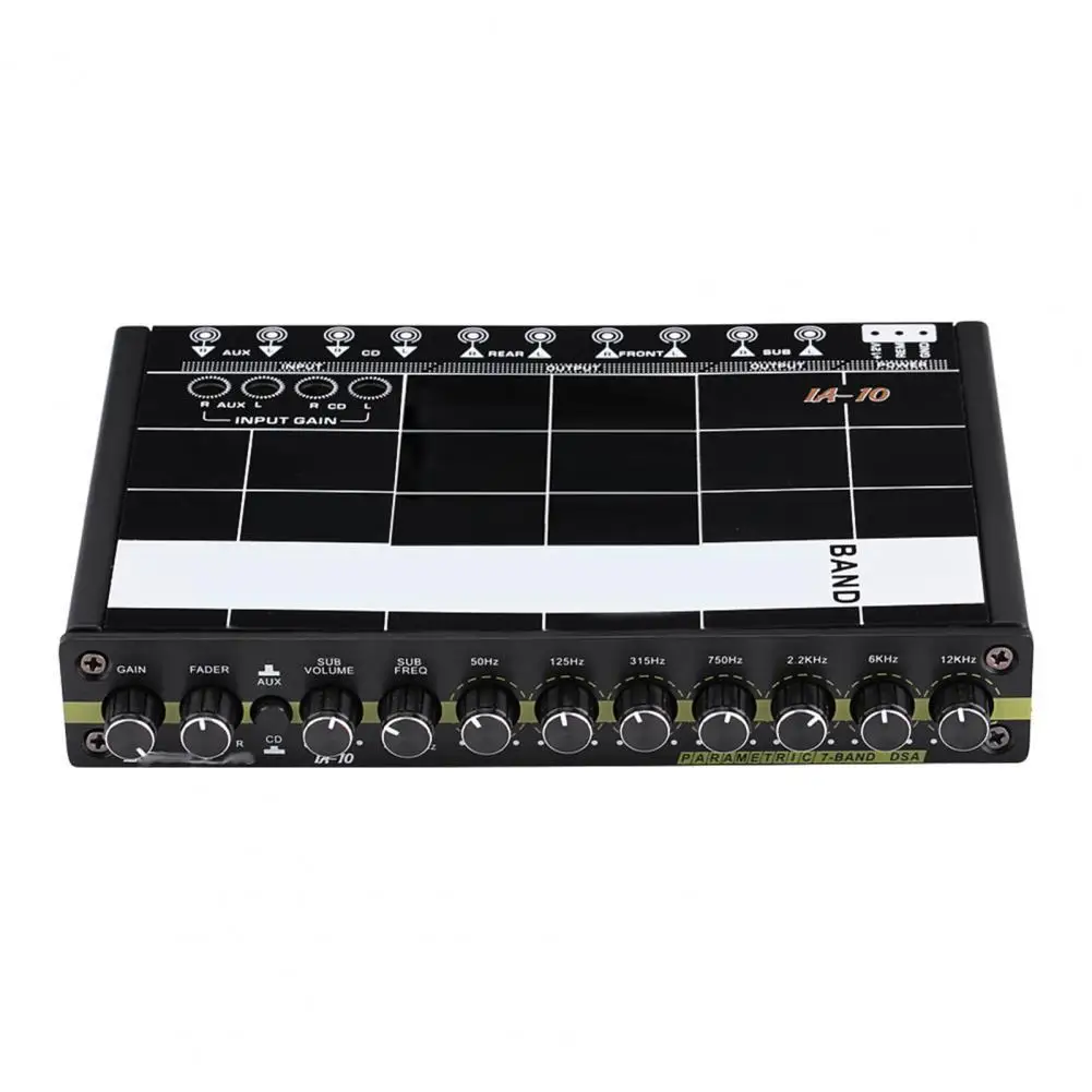 

60% Hot Sale Audio Equalizer High Sensitivity Universal Black 7-Band Digital Stereo Processor Crossover for Automotive