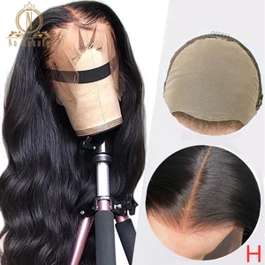 180% поддельные головы парик 13x6 кружева спереди Невидимый узел парик отбеленные узлы предварительно выщипанные волнистые человеческие волосы парик шнурка Remy Nabeauty