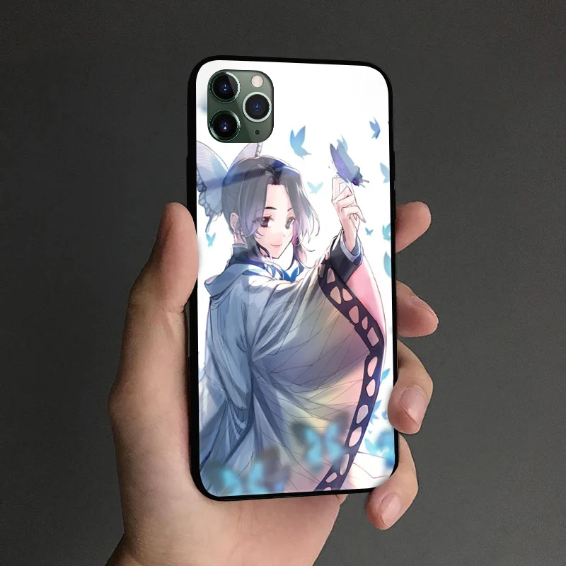 Shinobu Kocho Kimetsu no Yaiba мягкий силиконовый стеклянный чехол для телефона чехол для Apple iPhone 6 6s 7 8 Plus X XR XS 11 Pro MAX