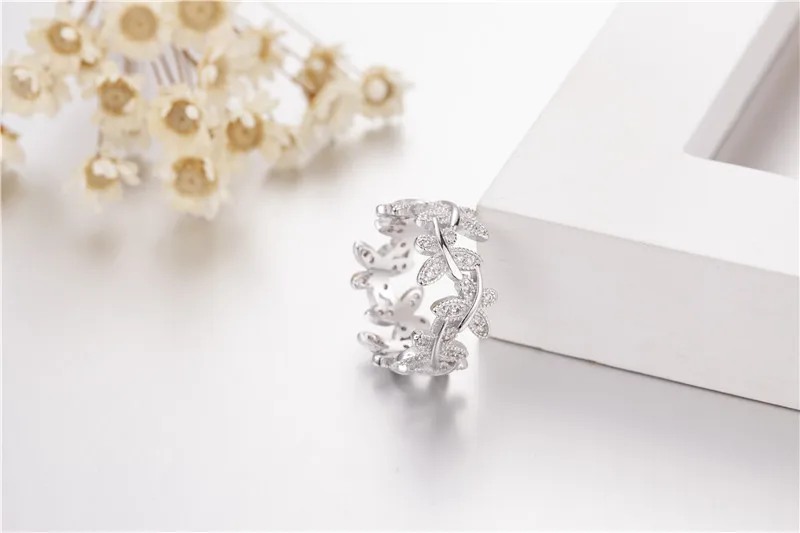 Женское кольцо из серебра 925 пробы с фианитом 5 10 размеров|Кольца| |