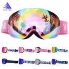 Лыжные очки, брендовая двухслойная противотуманная большая Лыжная маска UV400, очки для катания на лыжах, мужские и женские зимние очки для сноуборда