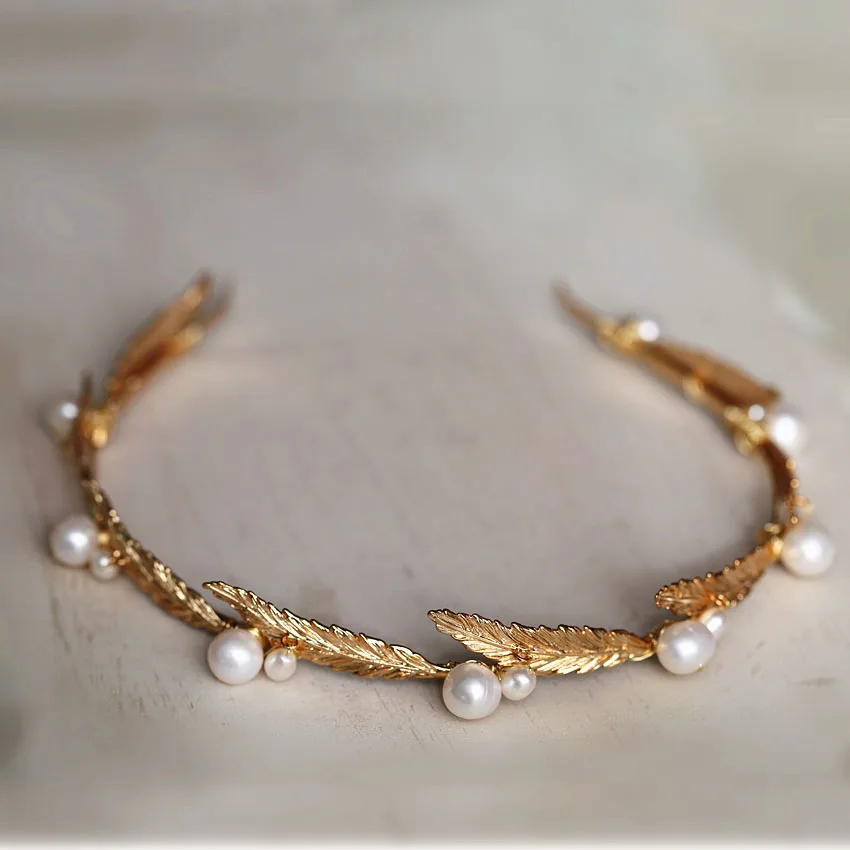 Новая мода Винтаж Листьев Свадебные и короны диадемы для женские свадебные туфли