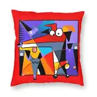 Абстрактный мультяшный диван Greyhound Whippet, мягкий современный чехол-подушка для собаки, бархатный чехол-подушка