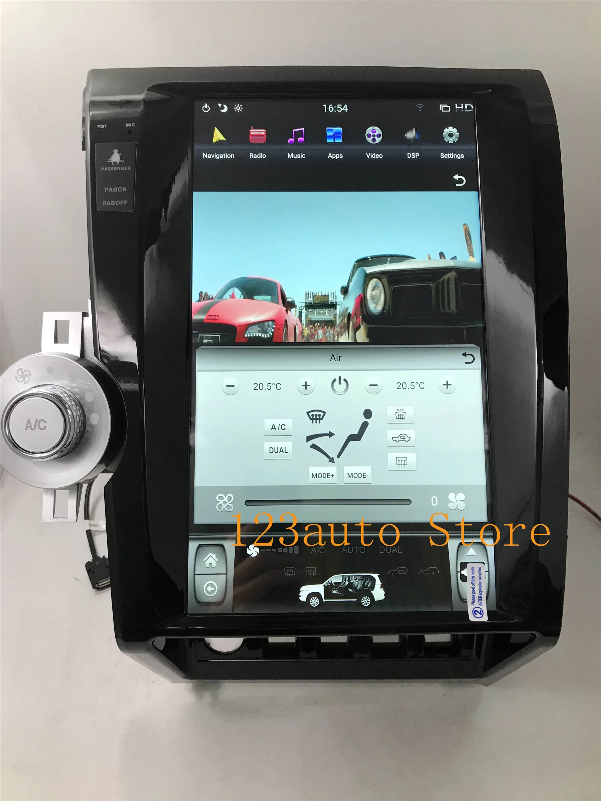 Вертикальный автомобильный DVD проигрыватель Tesla Style Android 13 6 с GPS навигацией для Toyota