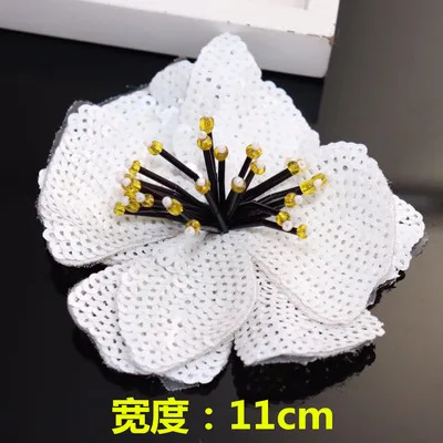 Комплект детской одежды из 2 частей с цветочным принтом и блестками бисером патч