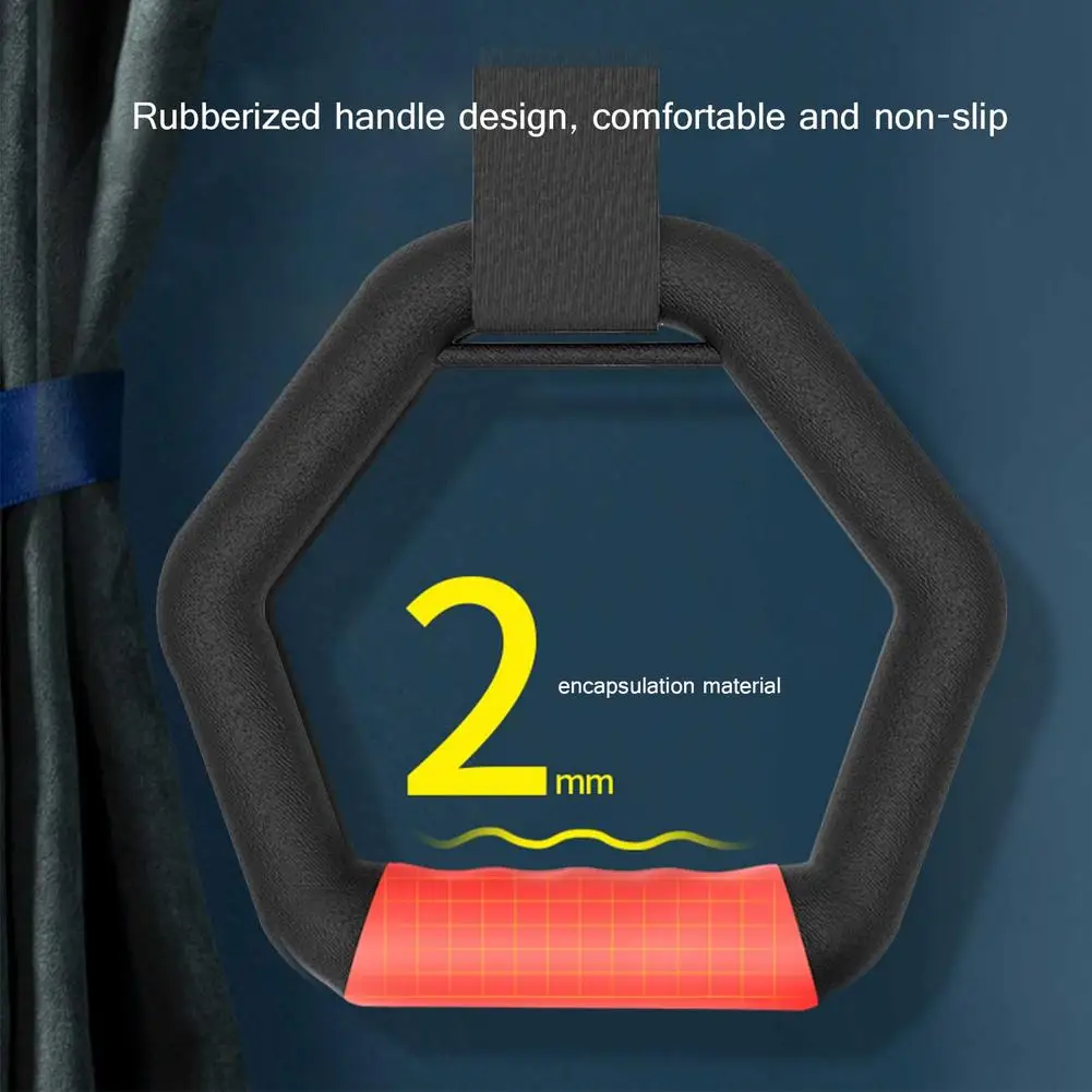 

2Pcs Fitness Rings Gymnastics Rings Fitness Rally Rings with Straps Buckles Strength Training Pull Up For Gym Training Equipment