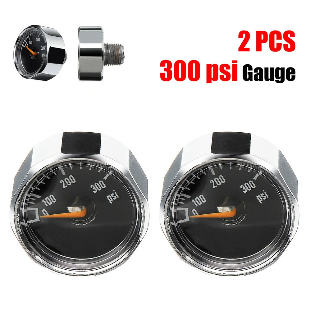 2pcs 25MM 300PSI Micro Air Pressure Gauge for HPA Paintball Marker CO2 Tank PCP FK88