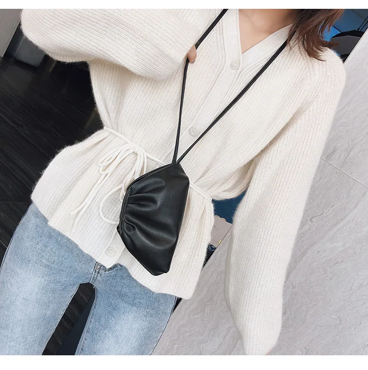 BXX Sac/ модные осенне-зимние роскошные женские сумки дизайнерские плиссированные мини-облако мини-кошелек для монет сумка ZE765