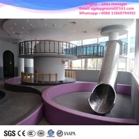 2020 supply good price stainless steel kids indoor playground tube slide for home