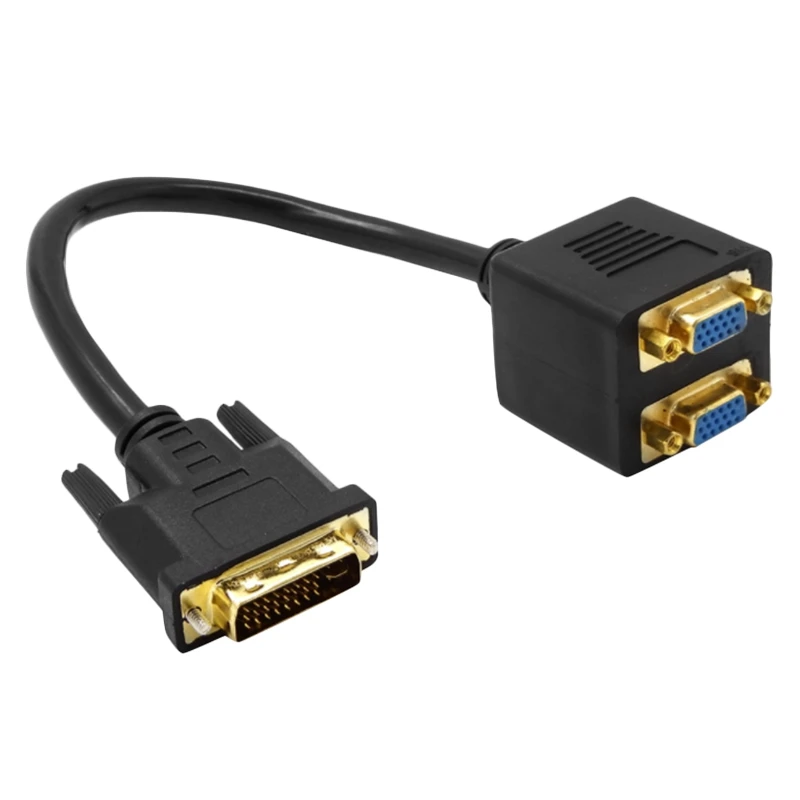 DVI (24 5) Revolution to 2 VGA Женский сплиттер кабель адаптер| |