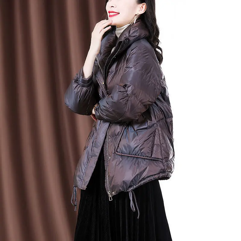 

2021 Winter Women Jacket Coat Cotton Padded Clothing Female Short New Slim Warm Parka Ladies Thick Solid Oversized Clothes H990