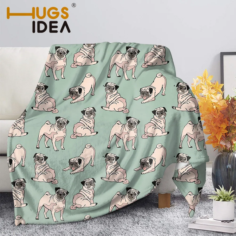 HUGSIDEA полиэстер Флисовое одеяло панель в форме французского бульдога принт